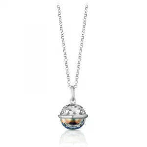 COLLANA CON CHIAMA ANGELI IN ARGENTO E SWAROVSKI
