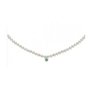 COLLANA DI PERLE CON SMERALDO COMETE