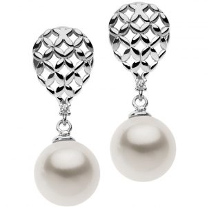 ORECCHINI DIAMANTI E PERLA COMETE