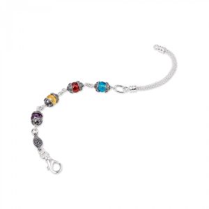 Bracciale in Argento con quattro pietre Cubic Zirconia