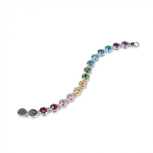 Bracciale tennis arcobaleno