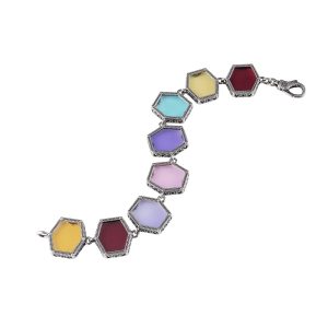 Bracciale in Argento e Pietre colorate