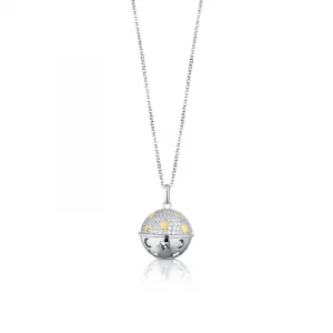 COLLANA CHIAMA ANGELI IN ARGENTO BIANCO E GIALLO E ZIRCONI