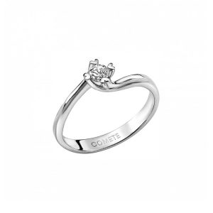 Anello solitario oro diamanti COMETE