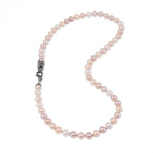 collana donna perle multicolor argento con maschera Gerardo Sacco