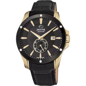 orologio uomo nero cinturino in pelle Jaguar