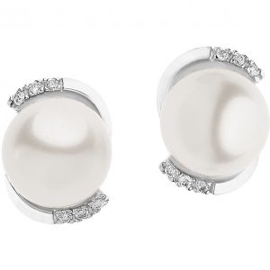 orecchini donna fantasia di perle oro e diamanti Comete