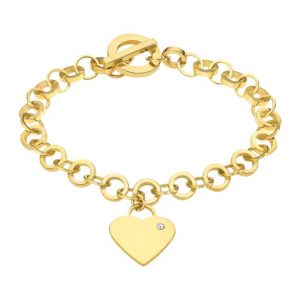 bracciale donna cuore acciaio inossidabile 316L Lotus style