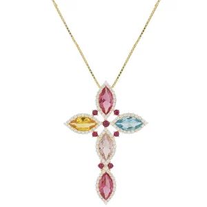 Collana donna a croce argento Artlinea