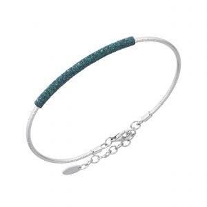 Bracciale donna argento Verde Foresta nera Pesavento