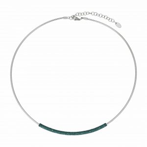 Collana donna argento Verde Foresta Nera Pesavento