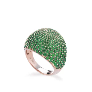 Anello donna argento pavè verde Tsars Collection