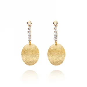 Orecchini donna ciliegine con boules in oro e diamanti Nanis