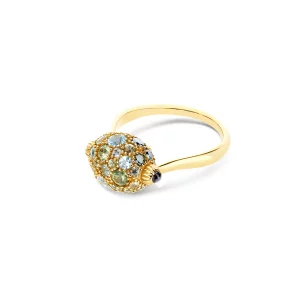 Anello donna “DANCING REVERSE” double face in oro, diamanti Nanis