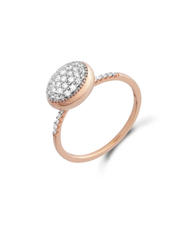 Anello donna medio “DANCING ÉLITE” in oro rosa e diamanti Nanis