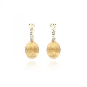 Orecchini donna "BABY CILIEGINE" con boules pendenti in oro e dettagli di diamanti Nanis