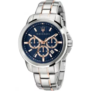 Orologio uomo cronografo acciaio Maserati