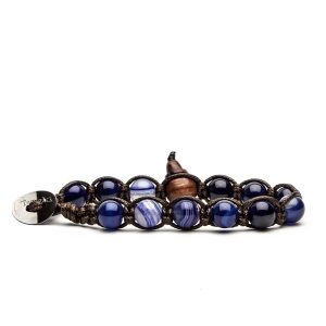Bracciale unisex originale Agata blu Tibetano Tamashii®