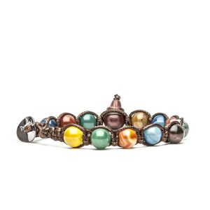 Bracciale unisex originale Agata Striata Mix Colori Tamashii®