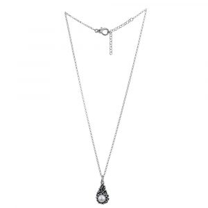 Collana donna argento “Luna” con pendente perla Suali
