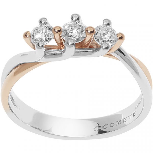 Anello donna oro e diamanti Comete Double