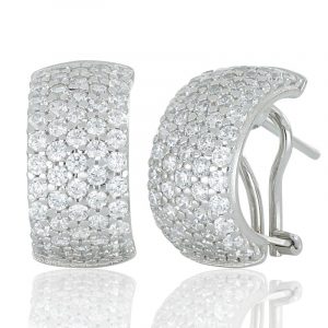 Orecchini donna in argento 925 con zirconi bianchi Artlinea