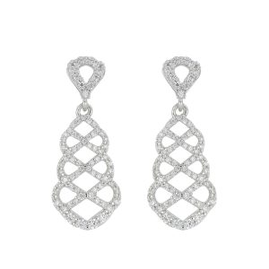 Orecchini donna in argento 925 con zirconi bianchi Artlinea