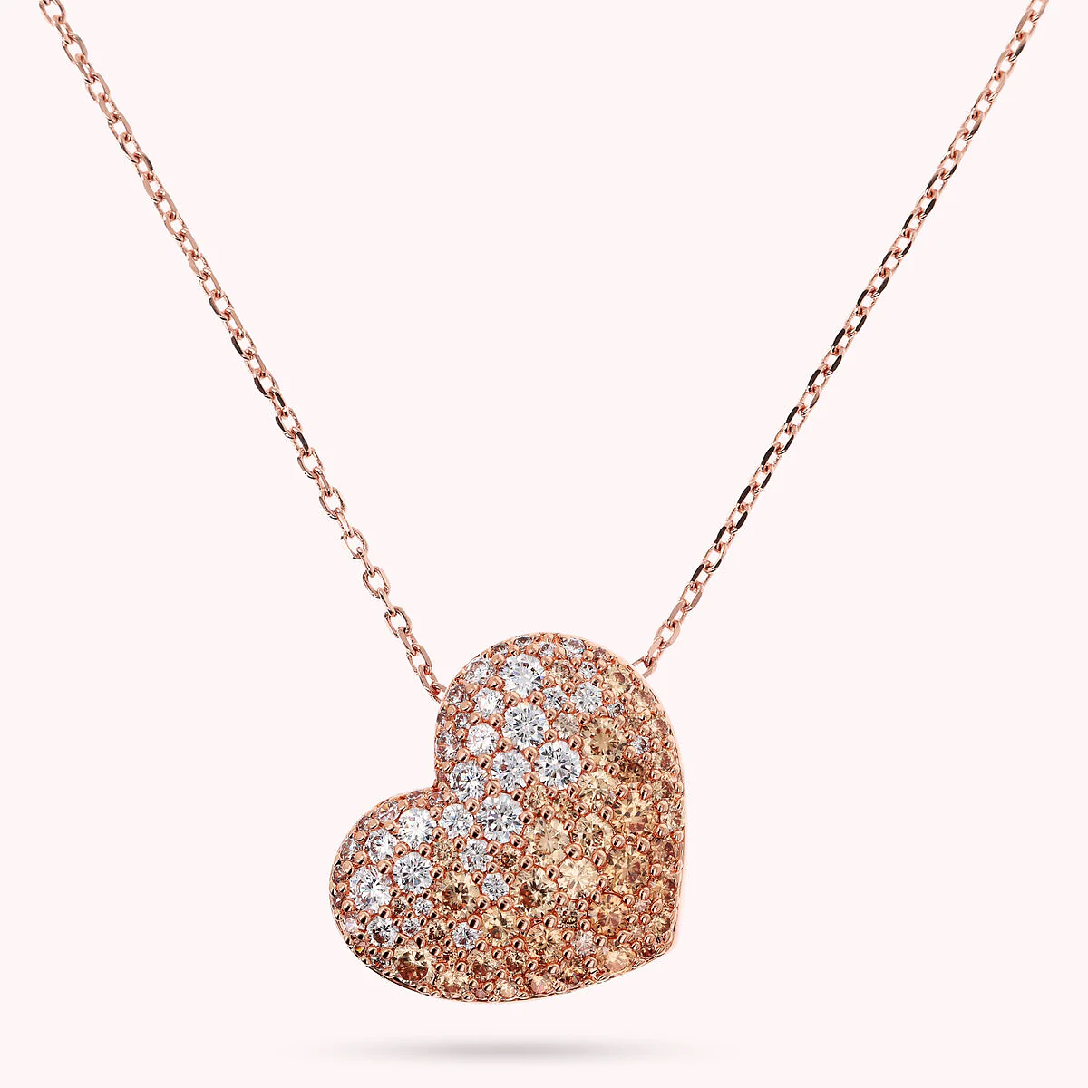 Collana donna con Pendente Cuore Pavé in Cubic Zirconia Bronzallure