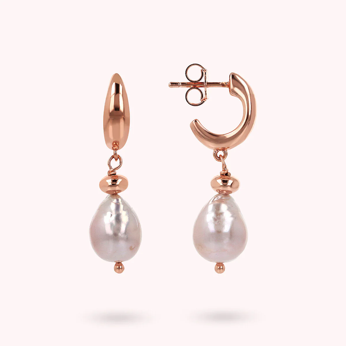 Orecchini Pendenti con Perle Barocche d'Acqua Dolce Multicolor Bronzallure - immagine 2