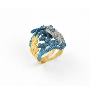 Anello donna argento placcato oro 18kt REEF PARTY Misis