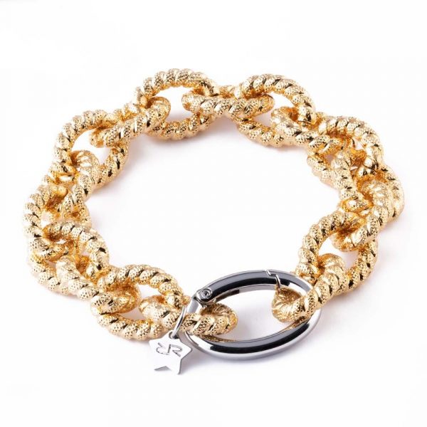 Bracciale donna Diva con maglia a onda rigata Rebecca