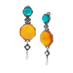 Orecchini donna argento 925 Ninfea chiusa Gerardo Sacco