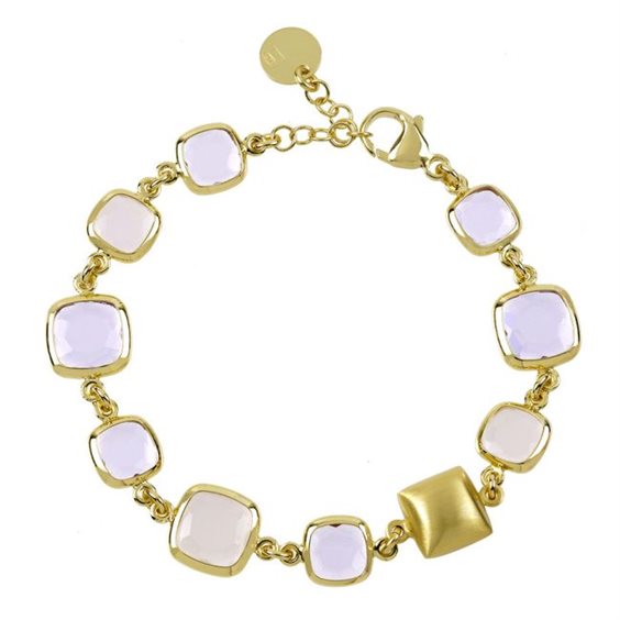 Bracciale Aquacaramelle con paste vitree rosa taglio antico Aquaforte