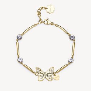 Bracciale in acciaio dorato con Farfalla Brosway