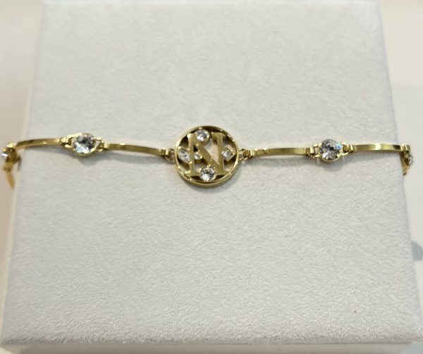 Bracciale in acciaio dorato lettera N Brosway - immagine 2
