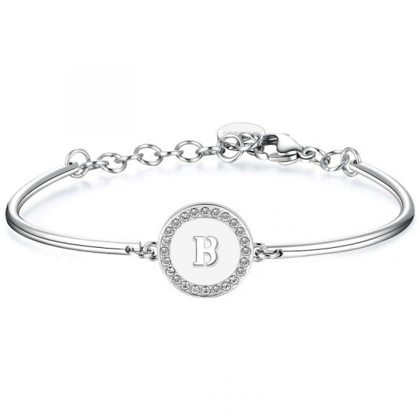 Bracciale in acciaio con lettera "B" Brosway