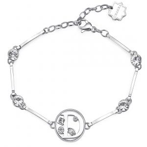 Bracciale in acciaio lettera D Brosway