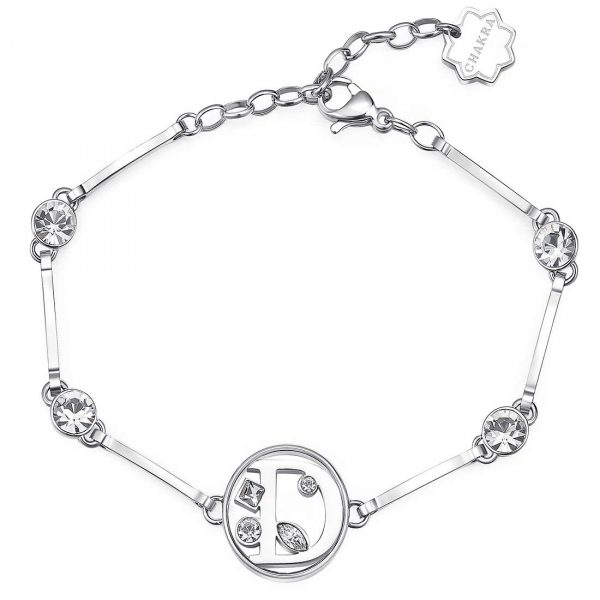Bracciale in acciaio lettera D Brosway