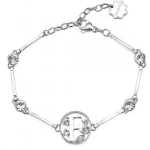 Bracciale in acciaio lettera F Brosway