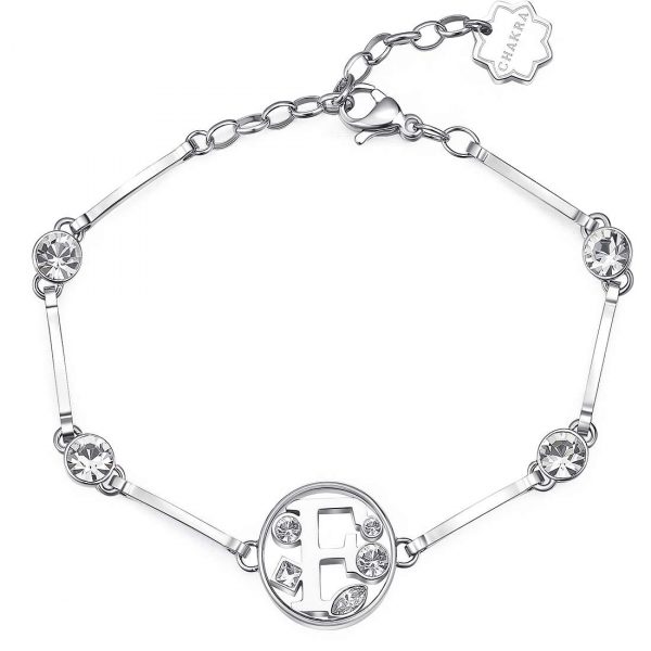 Bracciale in acciaio lettera F Brosway