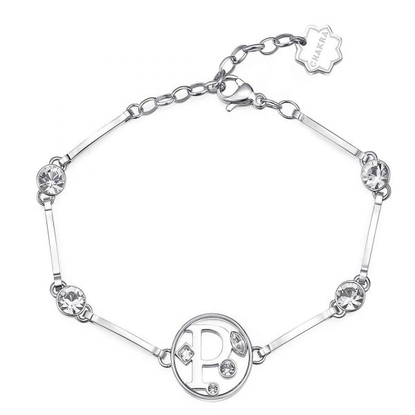 Bracciale in acciaio con lettera P Brosway