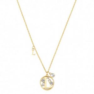 Collana dorata con lettera L Brosway