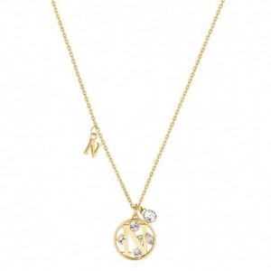Collana dorata con lettera N Brosway