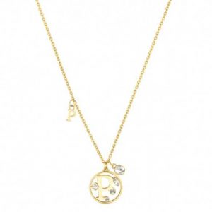 Collana dorata con lettera P Brosway