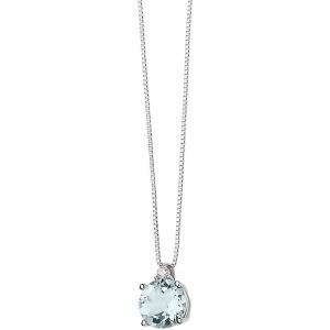Collana con pendente acquamarina e diamante Comete