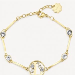 Bracciale in acciaio dorato lettera L Brosway