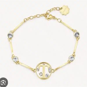 Bracciale in acciaio dorato lettera T Brosway