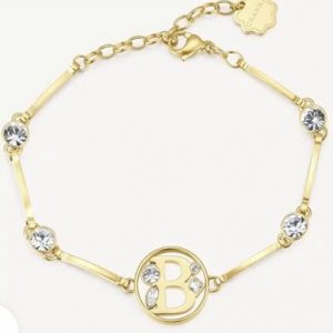 Bracciale in acciaio dorato lettera B Brosway