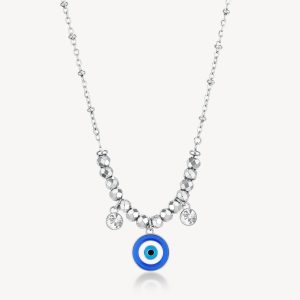 Collana in acciaio con occhio di Nazar Brosway