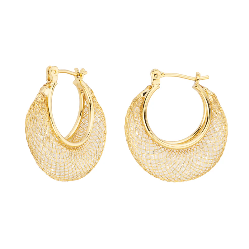 Orecchini donna Hoop Mesh Barbieri